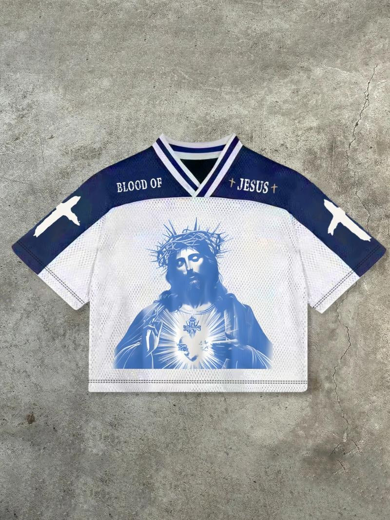 Jesus Print Jersey Tee