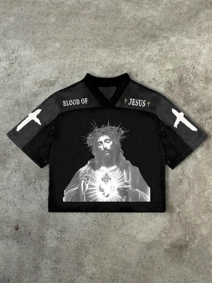 Jesus Print Jersey Tee