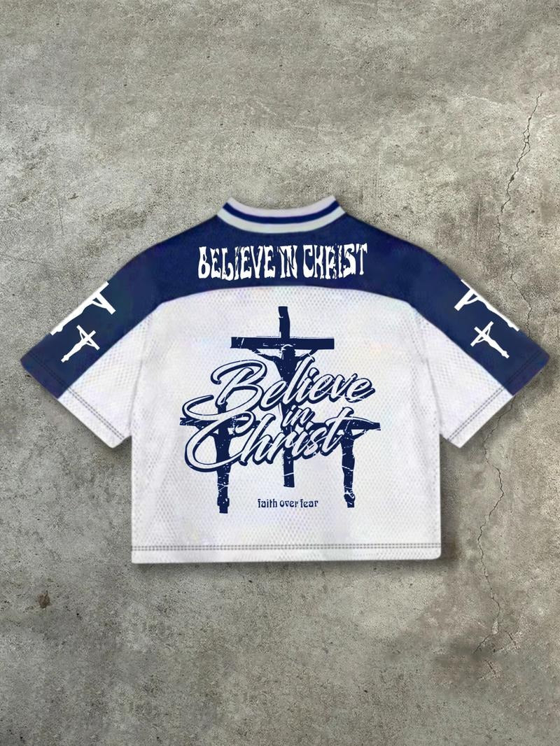 Jesus Print Jersey Tee