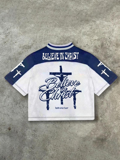 Jesus Print Jersey Tee